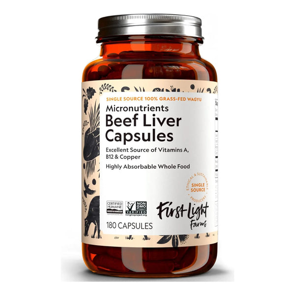 Capsulas Hígado De Res Liofilizadas Alimentado Con Pasto 180 Unidades Nutrición Integral