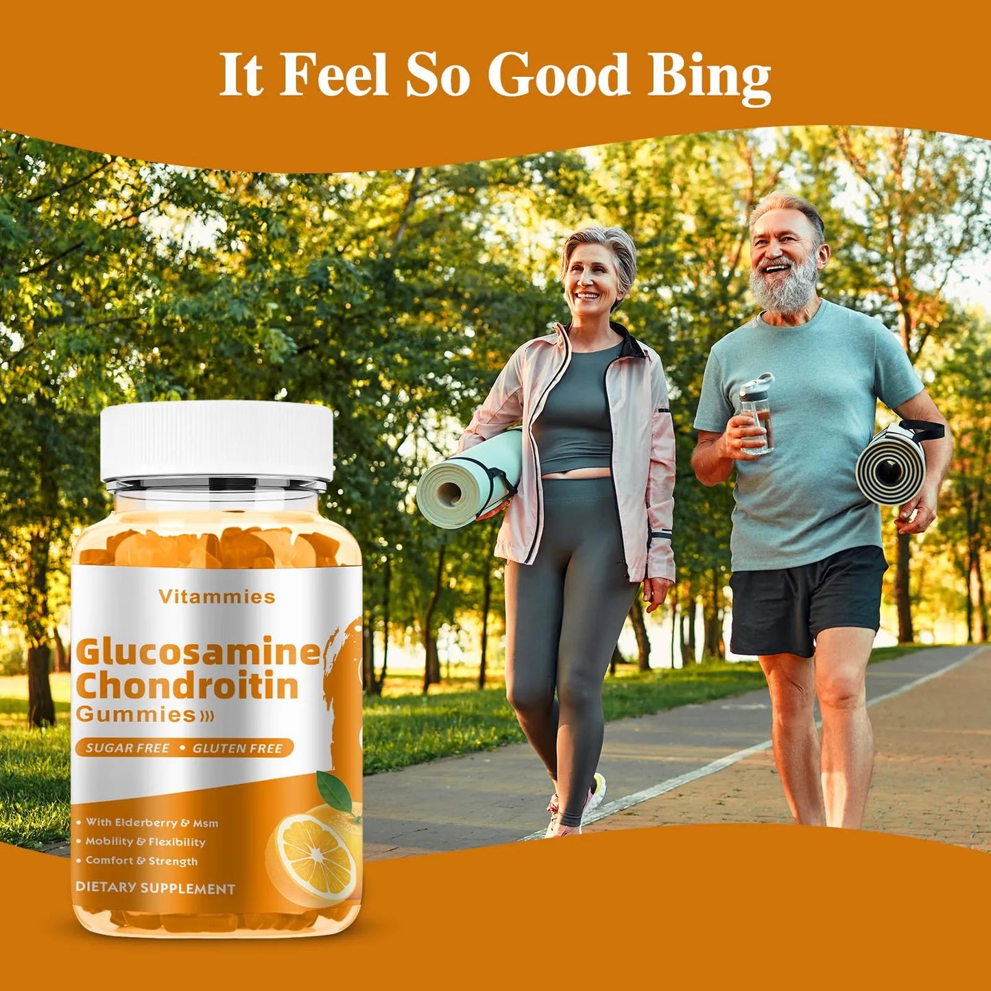 Gomitas De Glucosamina Con Msm Y Saúco Apoyo Articular Antioxidante 60 Unidades
