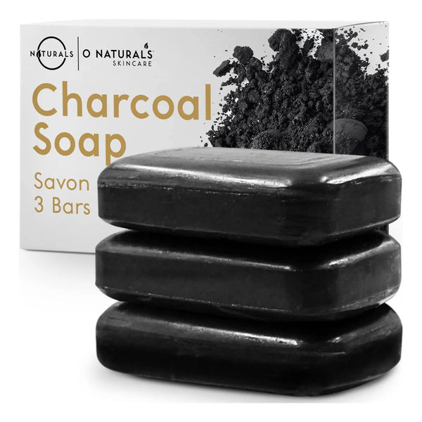 Pack 3 Jabones Carbón Activado Con Aceite Menta O Naturals Limpieza Profunda Y Desintoxicante