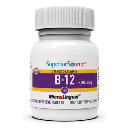 Vitamina B12 Cianocobalamina 5000 Mcg Tabletas Microlingües Energía Y Bienestar