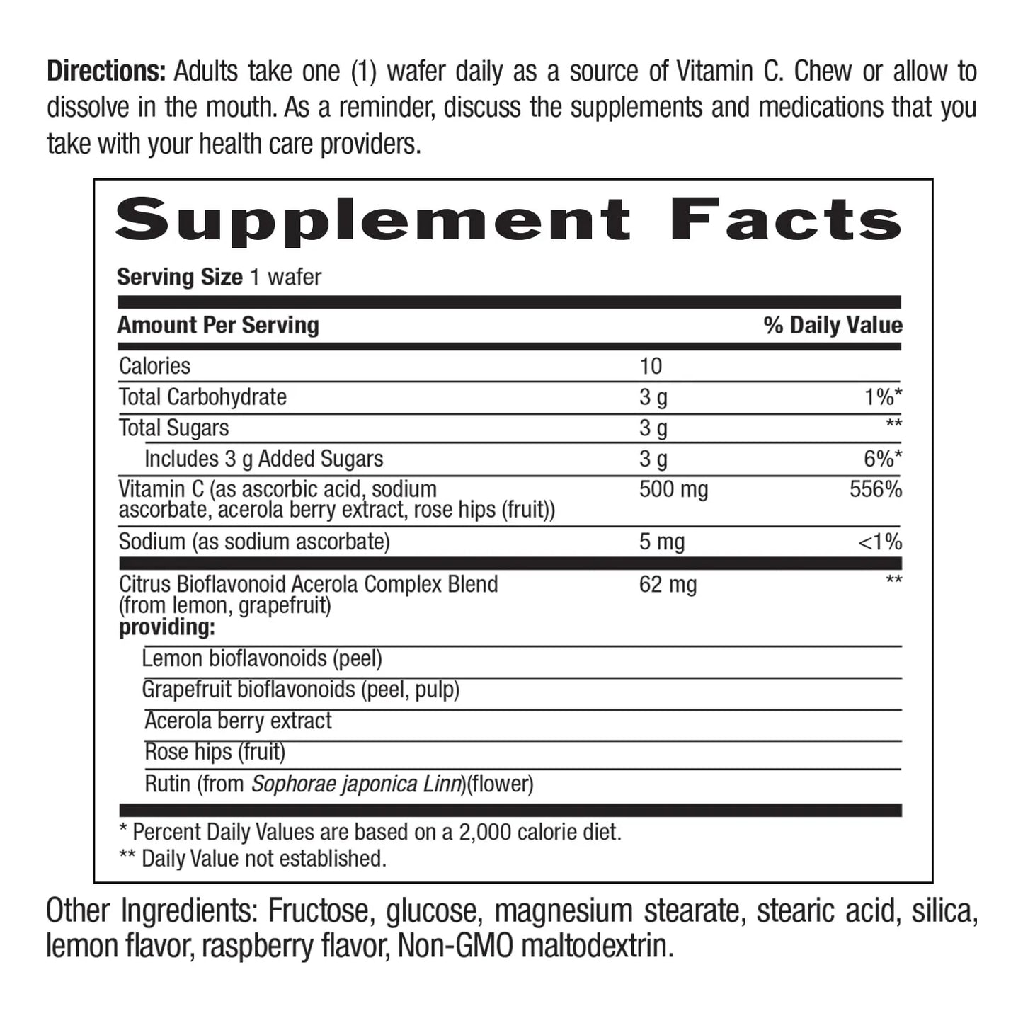 Acerola C 500 Mg 180 Obleas Antioxidantes Naturales Con Vitamina C