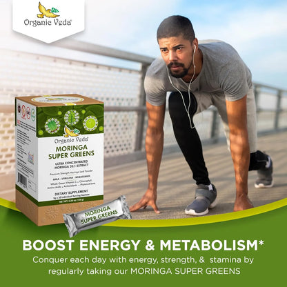 Té De Moringa Orgánico En Bolsitas Con Superalimentos Espirulina Y Vitamina C