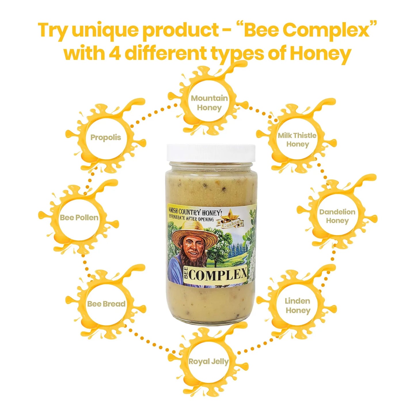 Miel Cruda Natural Con Complejo De Abeja 100 Puro Beneficios Salud