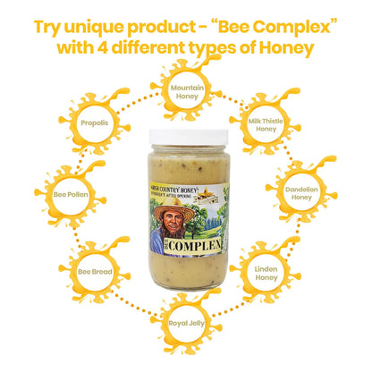 Miel Cruda Natural Con Complejo De Abeja 100 Puro Beneficios Salud