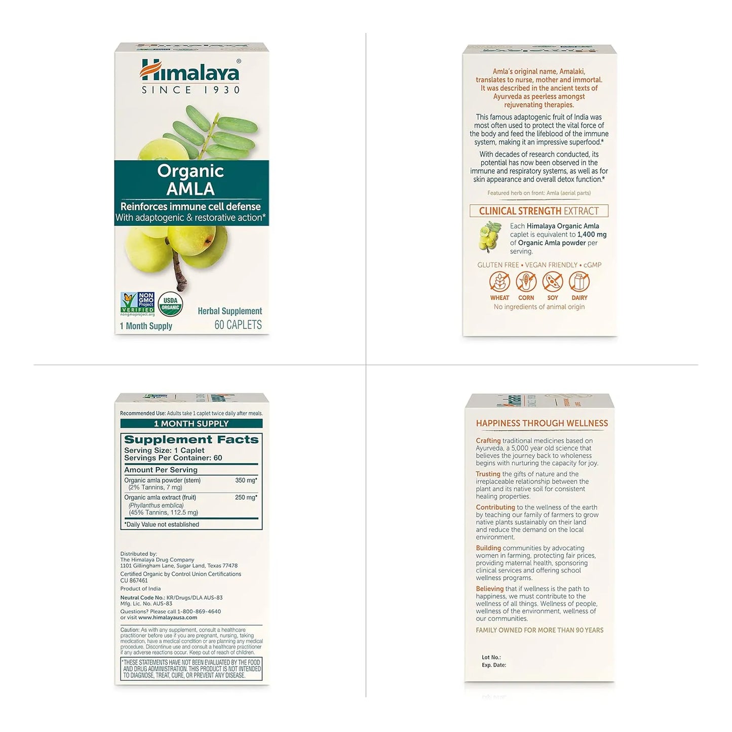Amla Orgánico 600 Mg Apoyo Inmunológico Defensa Celular 60 Comprimidos