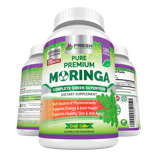 Moringa Organica En Polvo Fresh Healthcare 180 Capsulas Superalimento Premium