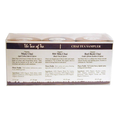 Muestreador De Té Chai En Caja Tres Unidades The Tao Of Tea Orgánico