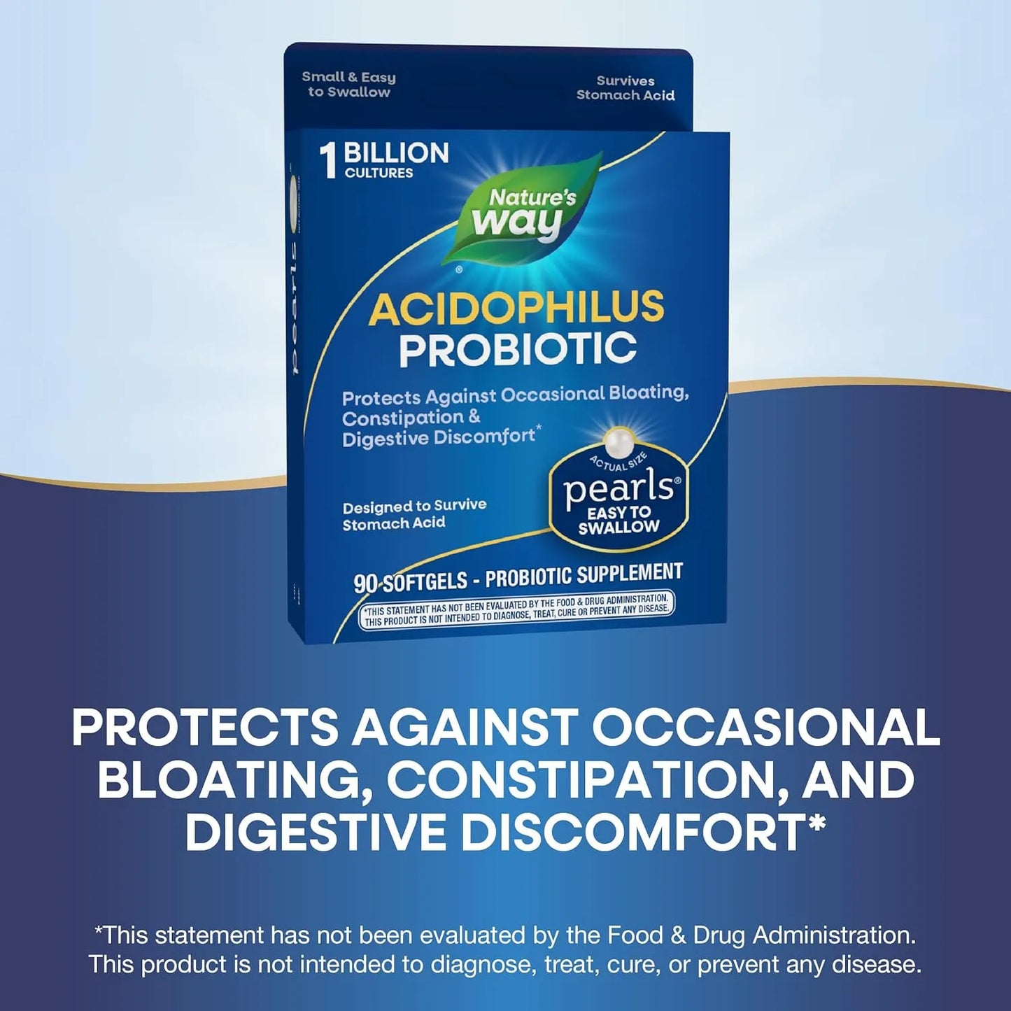 Natures Way Perlas Probioticas Acidophilus 90 Capsulas Soporte Digestivo
