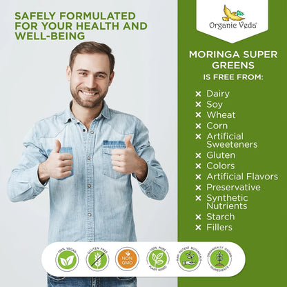 Té De Moringa Orgánico En Bolsitas Con Superalimentos Espirulina Y Vitamina C