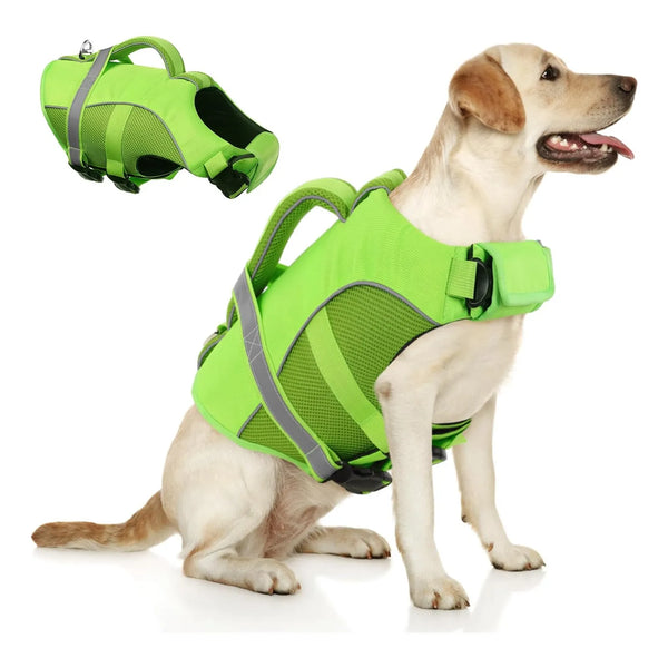 Chaleco Salvavidas Perros Ripstop Flotante Ajustable Queenmore Seguridad Y Estilo