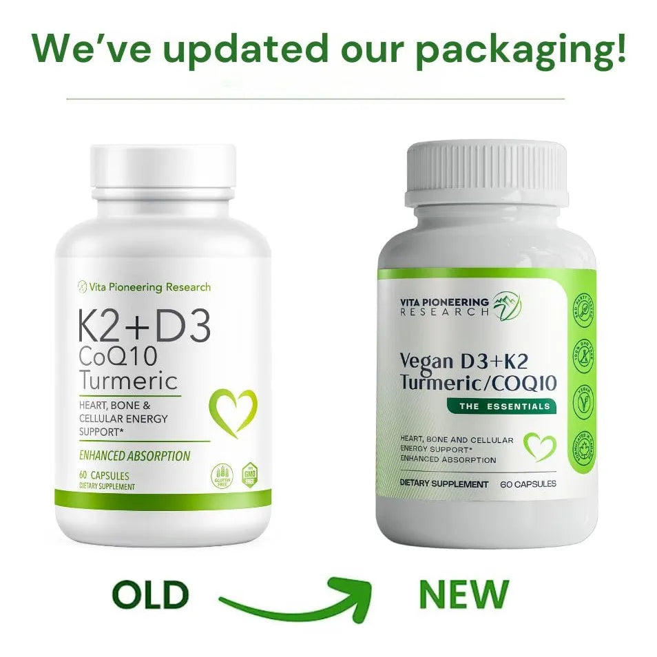 Vitamina Vegana 4 En 1 D3 K2 Cúrcuma COQ10 Polvo De Aguacate Absorción Superior