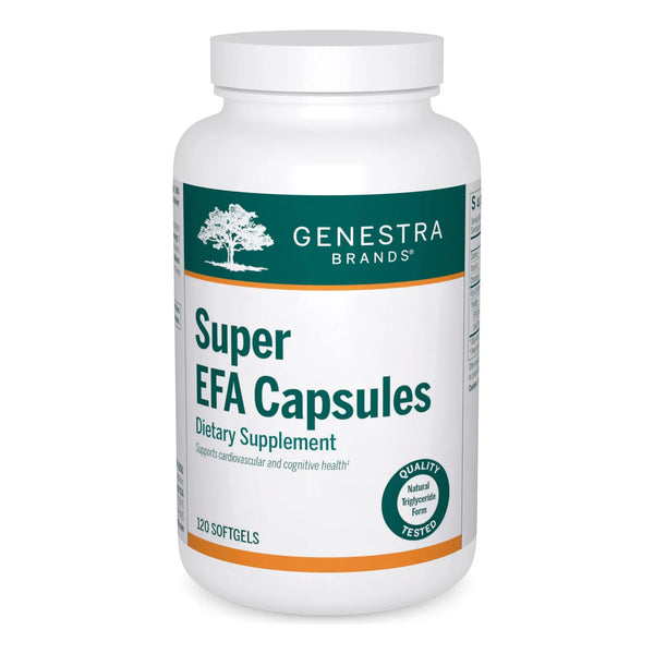 Capsulas Super EFA Apoyo Cardiovascular Cerebral Ocular Nerv Genestra Brands 120 Caps