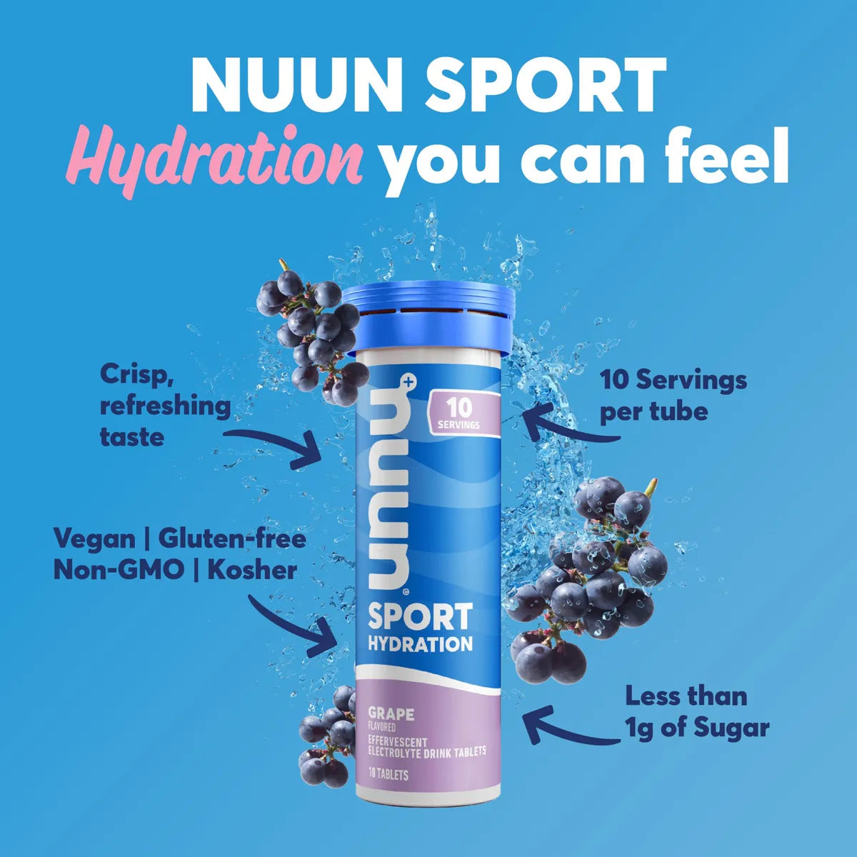 Nuun Pastillas Hidratantes Electrolitos Sabor Naranja 8 Pack Recarga Energía