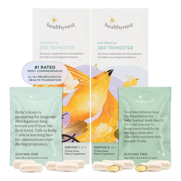 Vitamina Prenatal Tercer Trimestre Con DHA Y Colina Para Desarrollo Cerebral Fetal