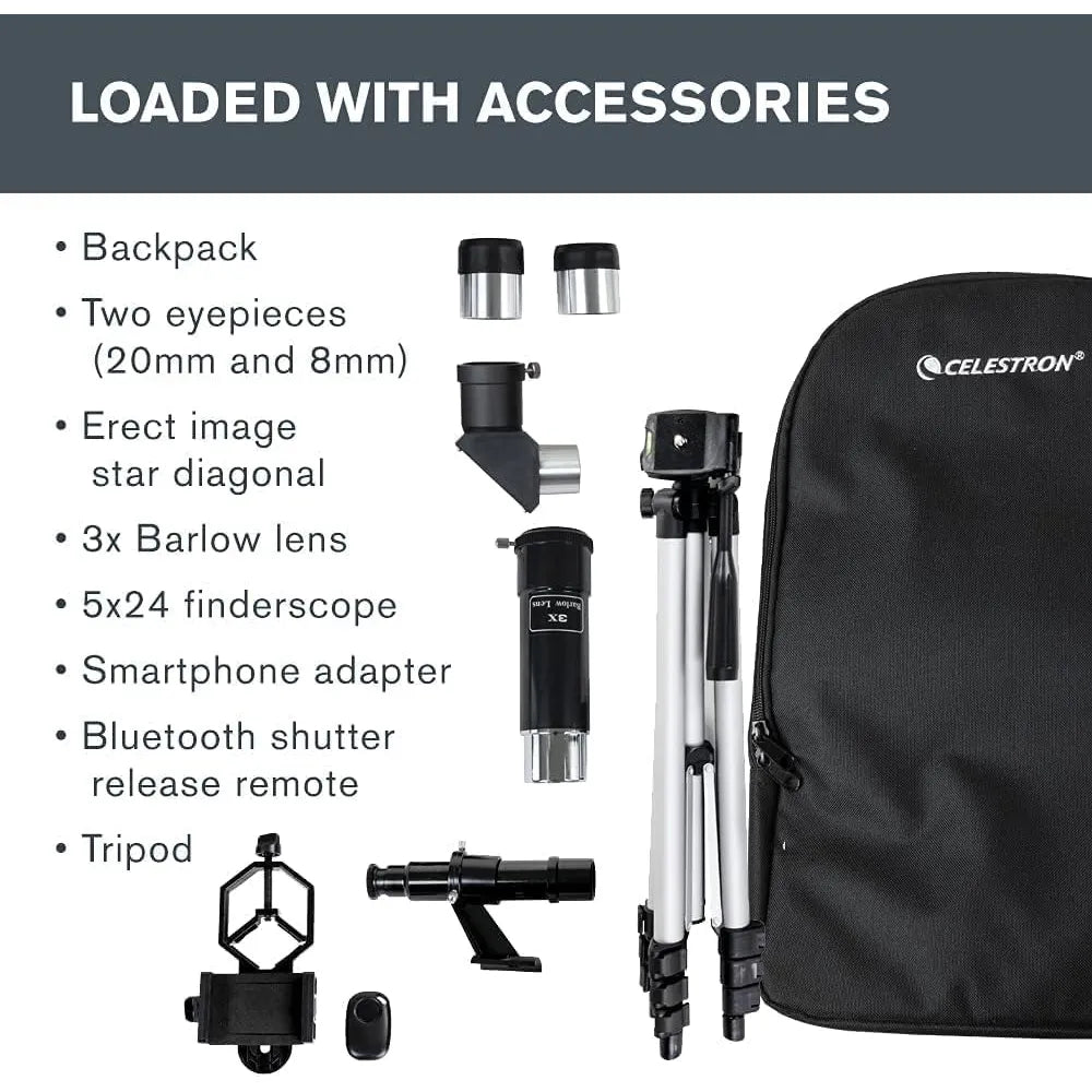 Telescopio Portatil Celestron Travel Scope 60 Dx Refractor Ideal Para Principiantes Y Aventureros
