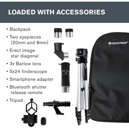 Telescopio Portatil Celestron Travel Scope 60 Dx Refractor Ideal Para Principiantes Y Aventureros