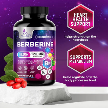 Suplemento De Berberina 1200 Mg Salud Cardíaca Y Apoyo Inmunológico