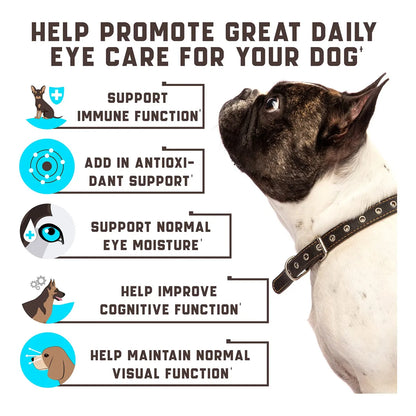 Suplemento Ocular Para Perros Vitaminas Vision 180 Tabletas Kinpur Pet Care