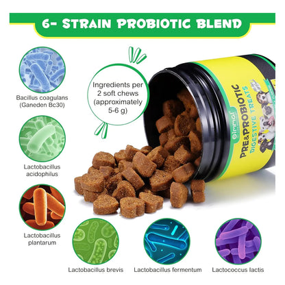 Golosinas Masticables Probióticas Para Perros 120 Unidades Salud Digestiva