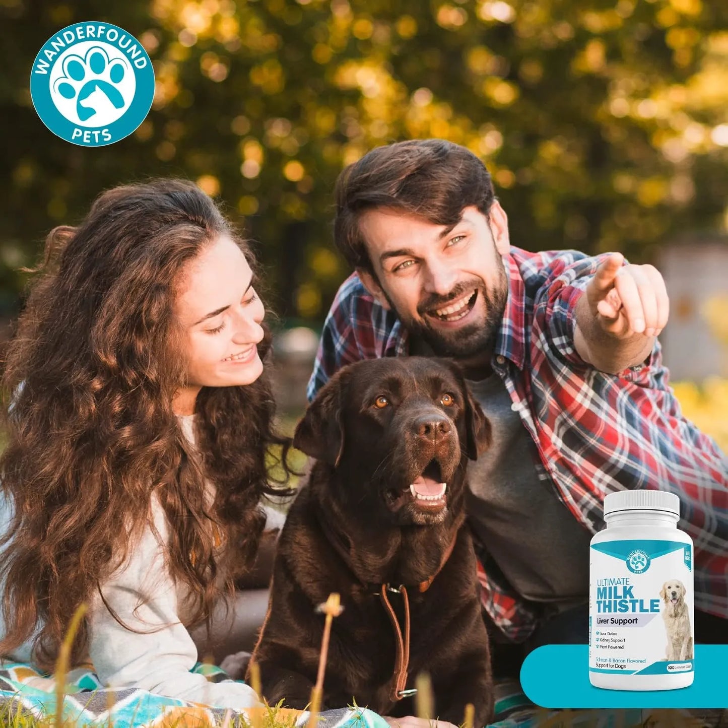 Tabletas Masticables Cardo Mariano Sabor Salmón Y Tocino Para Perros Salud Hepática 100 Unidades