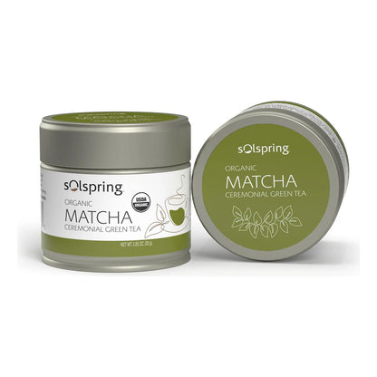 Té Verde Ceremonial Matcha Orgánico Solspring 23 Porciones Lata Premium