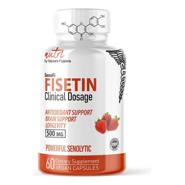 Fisetina 500mg 60 Capsulas Activador Senolitico Antioxidante Natures Fusions