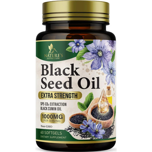 Capsulas De Aceite De Semilla Negra 1000 Mg Antioxidante Prensado En Frio Vegano