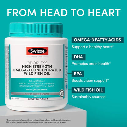 Aceite De Pescado Salvaje Omega 3 Epa Dha 1500 Mg 400 Capsulas Salud Cerebral Y Cardiovascular