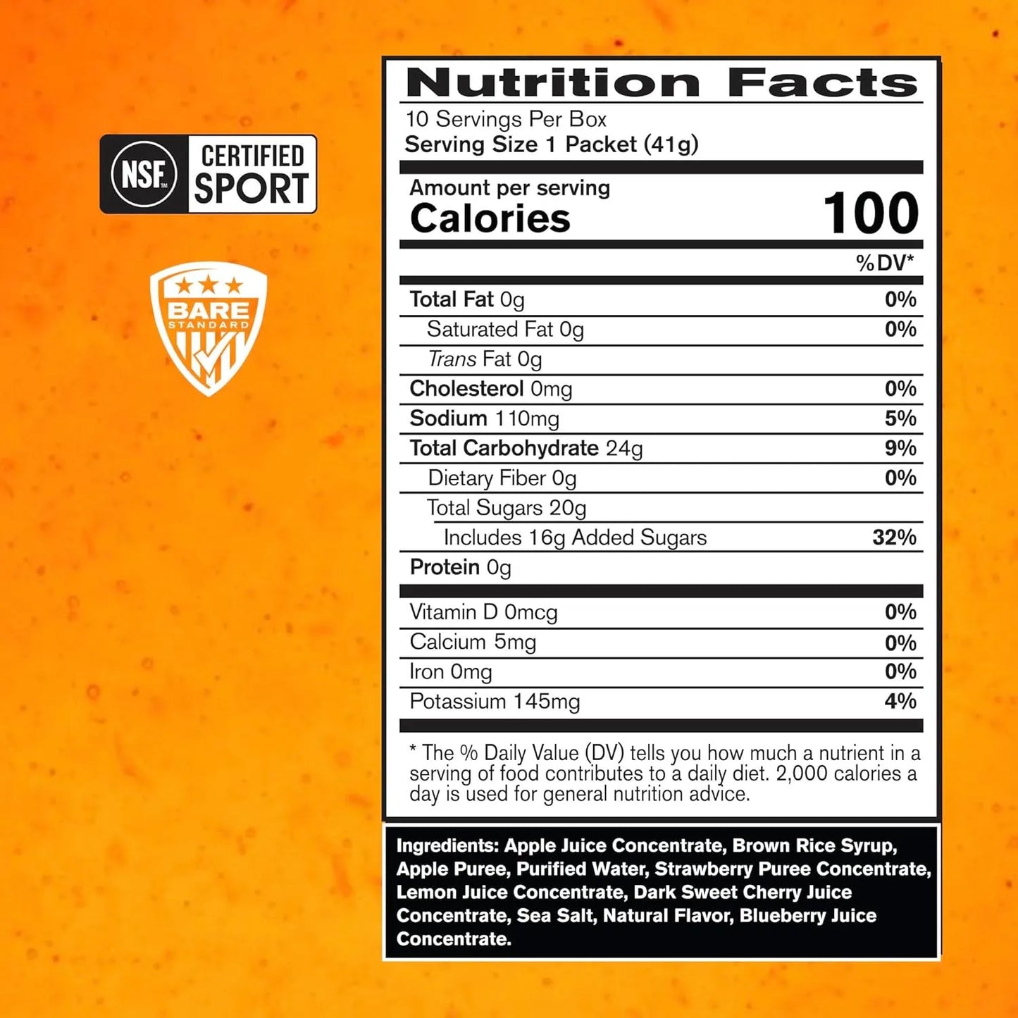 Gel De Energía Para Correr Sabor Bayas 28 Gramos 100 Caloría