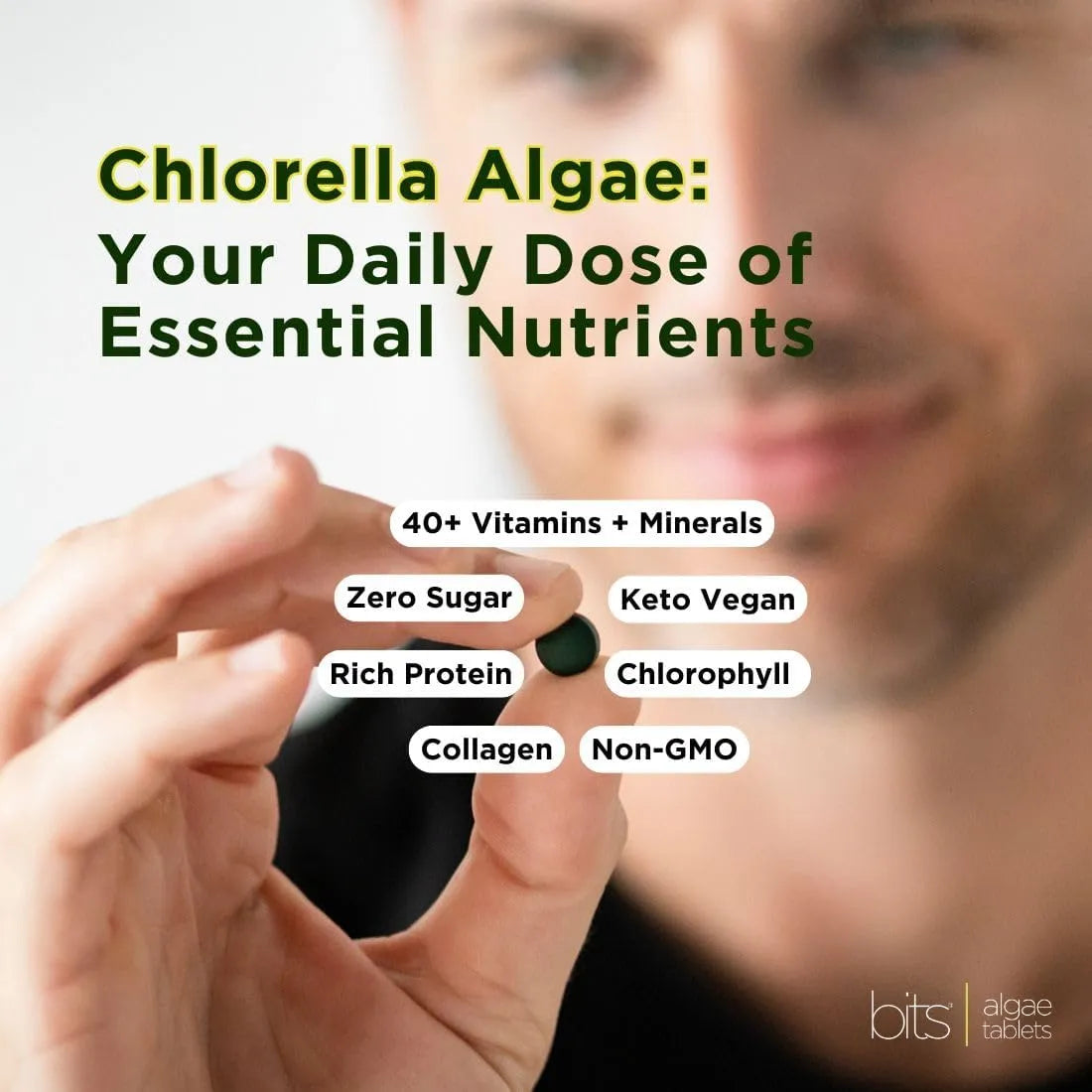 Tabletas Orgánicas De Chlorella RECOVERYbits Superalimento Vegano