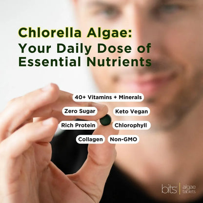 Tabletas Orgánicas De Chlorella RECOVERYbits Superalimento Vegano