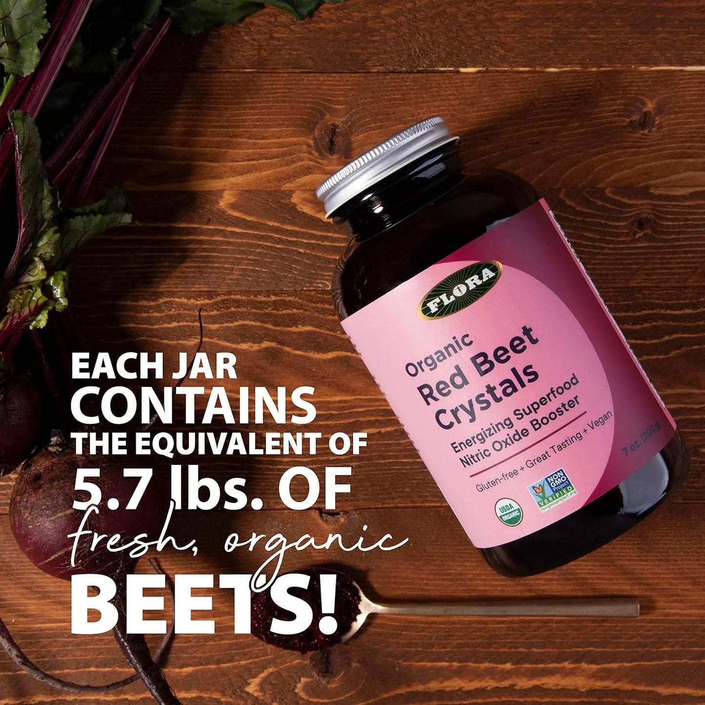 Cristales De Remolacha Roja Orgánica Superalimento Energizante Vegano Sin Gluten