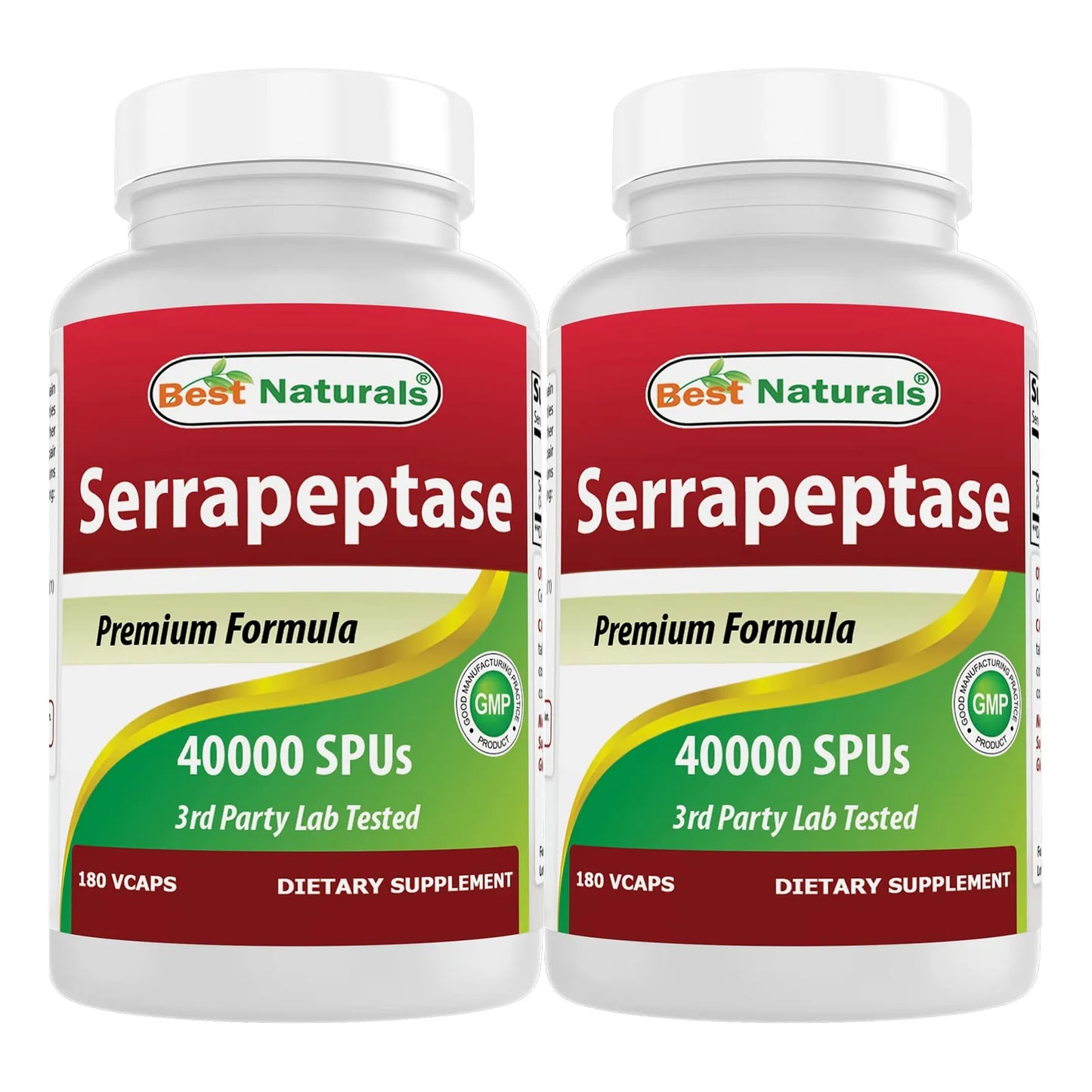 Serrapeptase 40000 SPU 180 Cápsulas Enzima Digestiva Pura EEUU