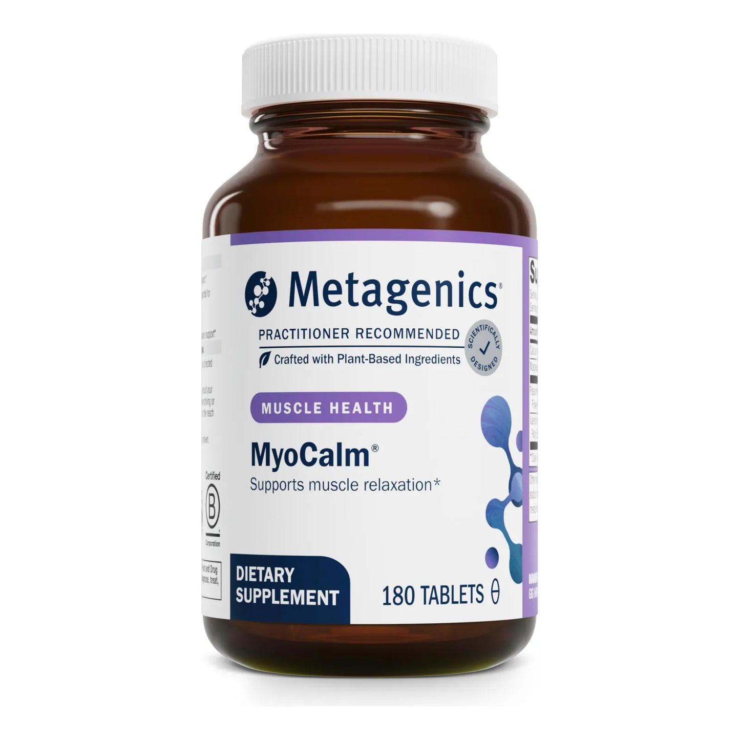 MyoCalm Fórmula Relajante Muscular 180 Tabletas Suplemento Calcio Magnesio