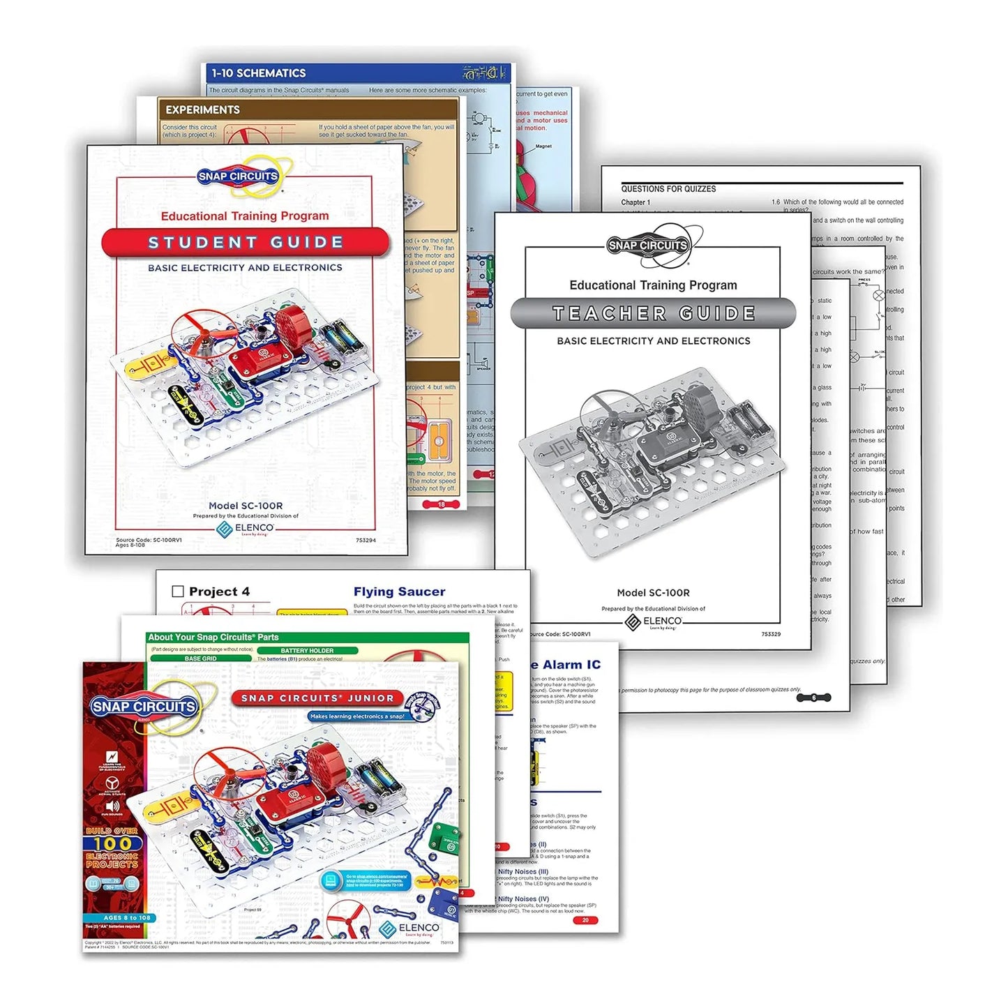 Kit Snap Circuits SC 100 Aprendizaje STEM 100 Proyectos Electronica Sin Soldadura