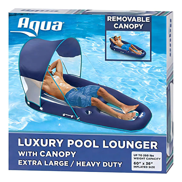 Aqua Flotador Inflable Piscina Con Reposacabezas Y Toldo UPF50 Verde