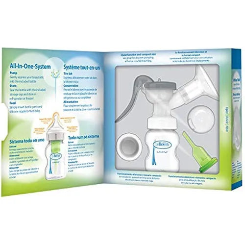 Extractor Manual Dr Browns Con Protector Silicona SoftShape Bombeo Silencioso Y Eficaz