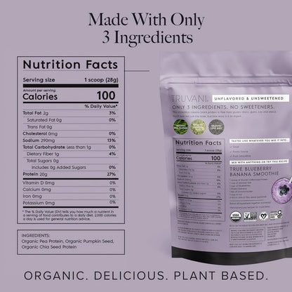 Proteína Vegana De Guisante Orgánico Sin Azúcar Keto Y Sin Gluten 20 Porciones