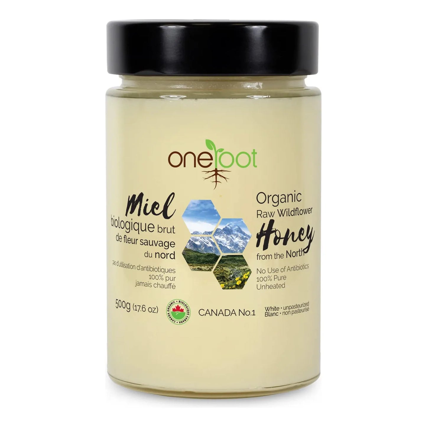 Miel De Flores Silvestres Cruda Orgánica 500g Edulcorante Natural Canadá