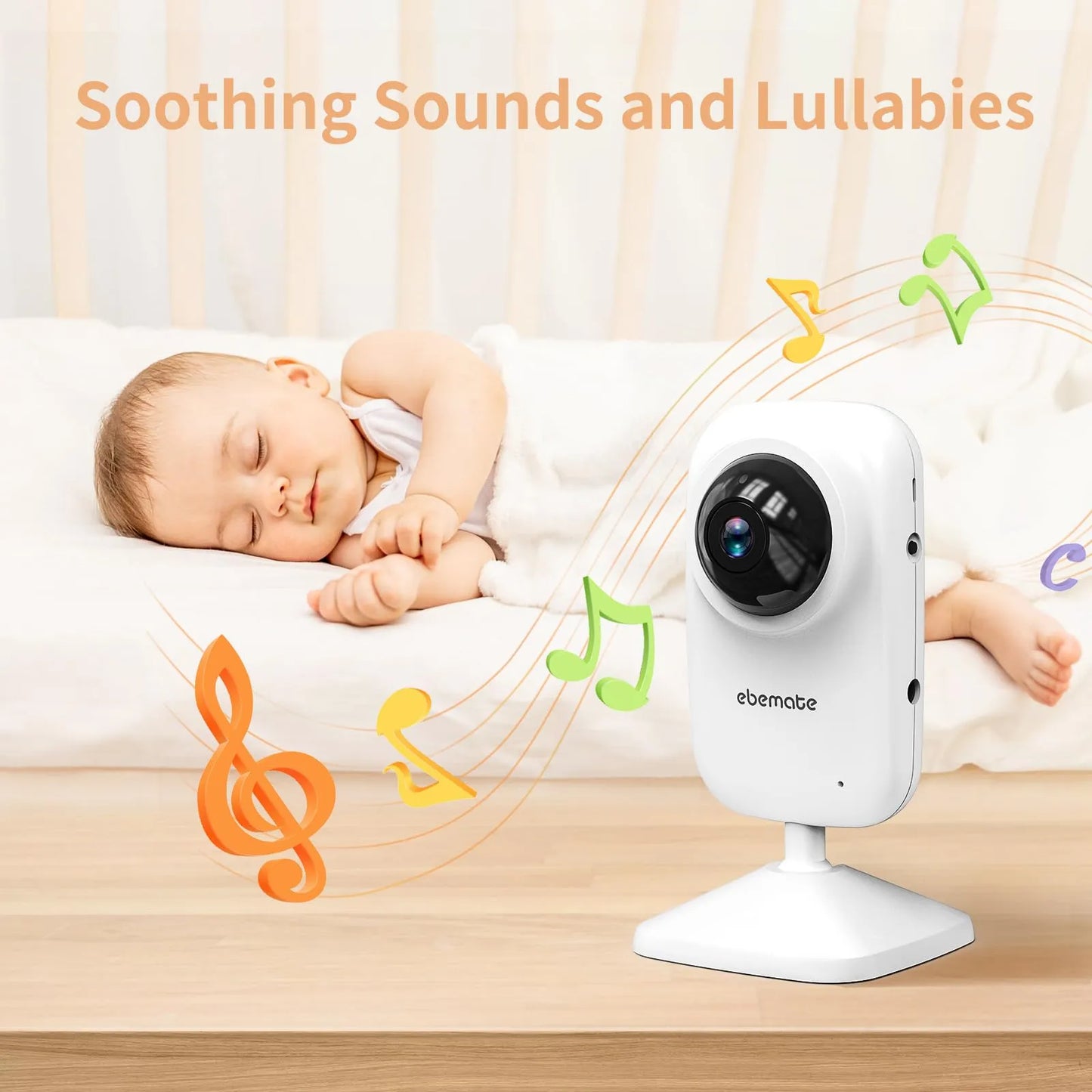 Monitor De Video Para Bebés Con Audio Bidireccional Y Visión Nocturna Ebemate EB29