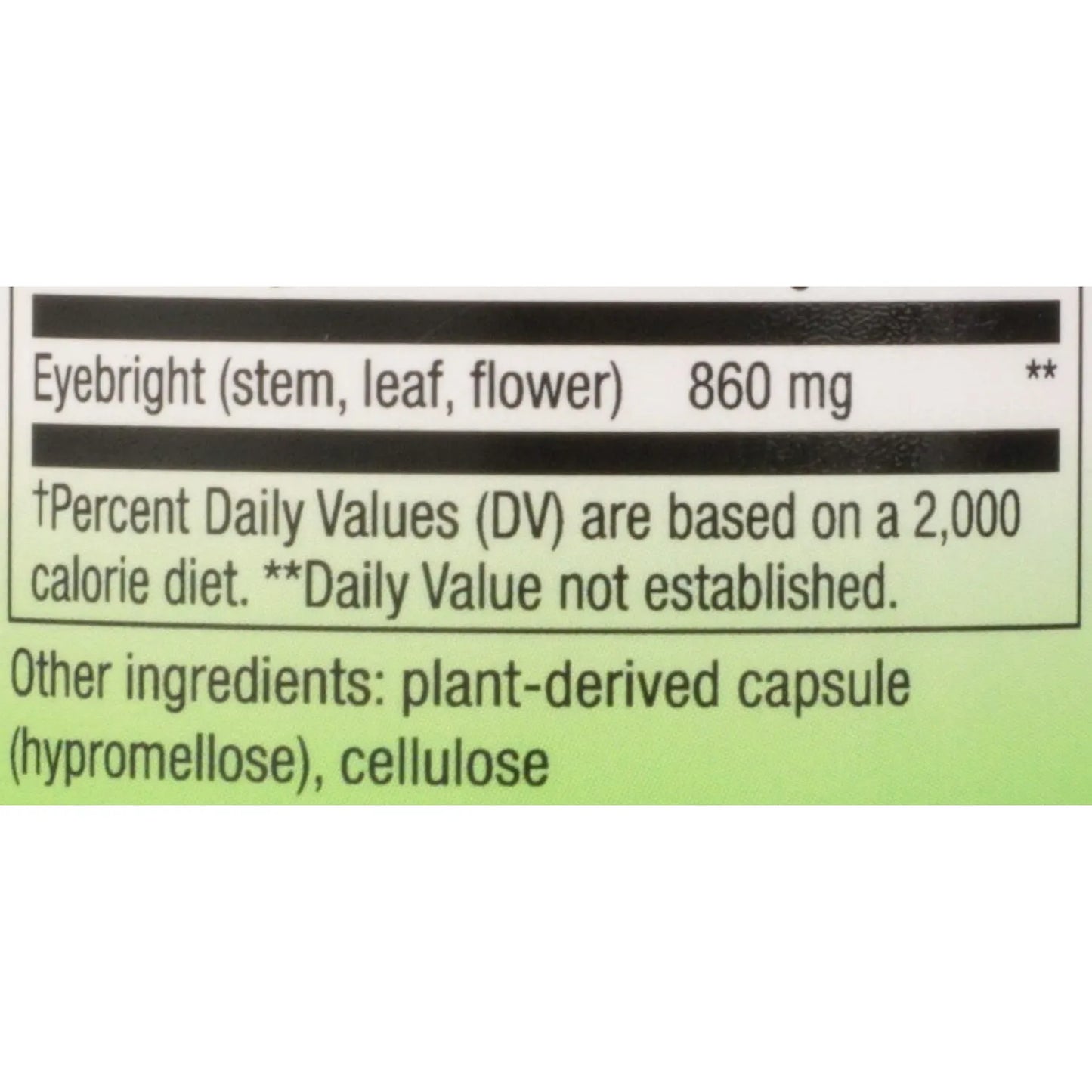 Capsulas De Hierba Eyebright 100 Unidades Para Salud Ocular Natures Capsule Vegetariana