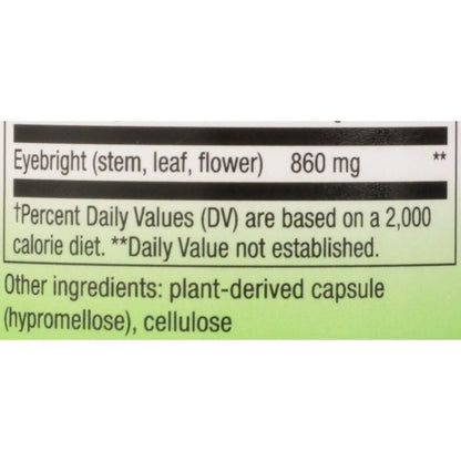 Capsulas De Hierba Eyebright 100 Unidades Para Salud Ocular Natures Capsule Vegetariana