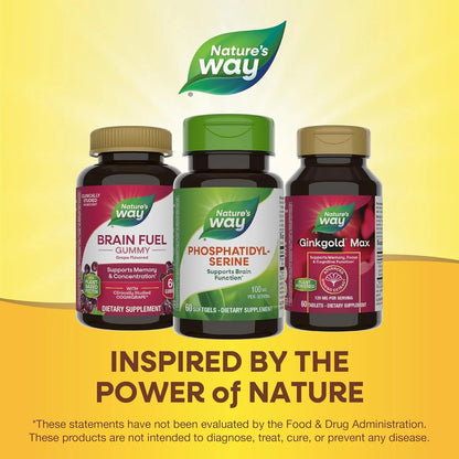 Fosfatidilserina 100 Mg 60 Capsulas Blandas Soporte Cerebral Nature's Way