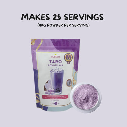 Mezcla En Polvo Para Té De Taro Burbujeante Bossen 2.2 Libras Sabor Cremoso Y Versátil