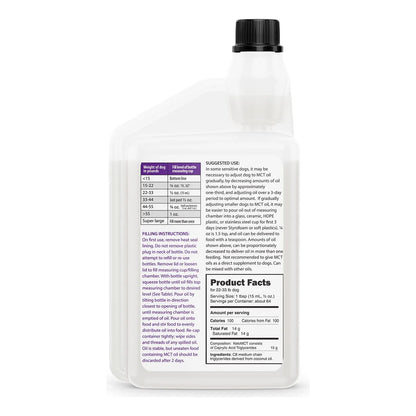 Aceite C8 MCT Para Perros Dieta Cetogénica Puro 32 Onzas PhD Nutrition
