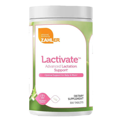 Zahler Lactivate Suplemento Avanzado De Apoyo A La Lactancia 300 Tabletas Kosher