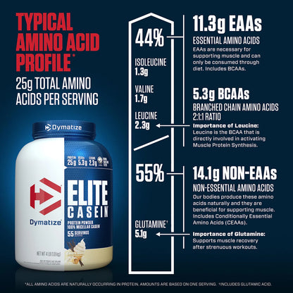 Proteína Caseína Elite 22618 Preentrenamiento 900g Soporte Muscular Prolongado