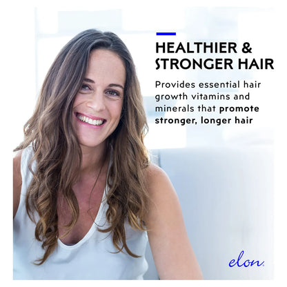 Tabletas Elon Matrix 5000 Suplemento Capilar Con Biotina Para Cabello Fuerte Y Brillante