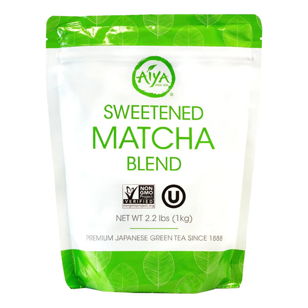 Aiya Polvo De Matcha Endulzado Latte Con Té Verde Japonés Antioxidante 2.2 Lbs