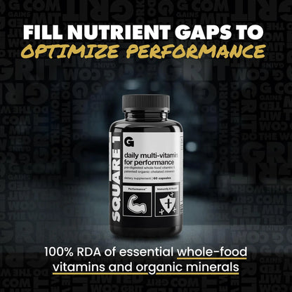 Multivitaminico Y Mineral Gains In Bulk Square 1 Con Enzimas Digestivas Para Mujeres Y Hombres